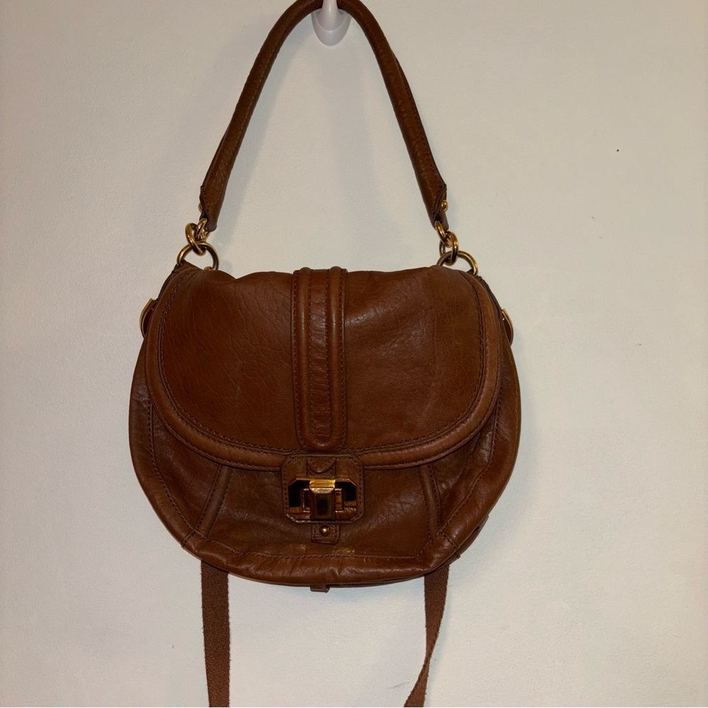 Juicy Couture Brown Leather Crossbody Bag 100% Sheep Leather